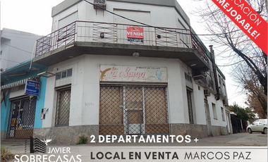 LOCAL COMERCIAL + DOS DEPARTAMENTOS  en Venta - Marcos Paz Centro - Pcia de Bs.As