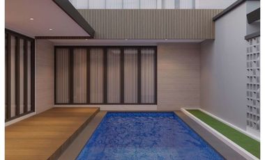 RUMAH KONTEMPORER MEWAH FULL INTERIOR DAN KOLAM RENANG DI KOTA PEKANBARU