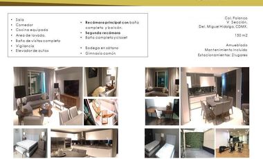 Apartamento en renta en Miguel Hidalgo, Polanco I Sección