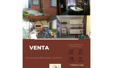 Rosario: Fontanarrosa 389 Casa de 2 dormitorios al frente en La Florida, Santa Fe, Argentina