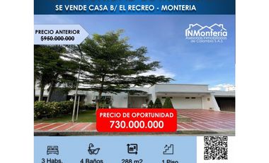 SE VENDE CASA EN BARRIO EL RECREO DE MONTERA