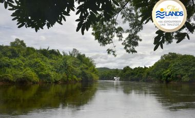 LOVELY PROPERTY WITH MOUNTAIN VIEWS AND 55 METERS ALONG A RIVERBEND ON THE KWAE NOI RIVER!!!