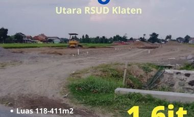 Tanah Kavling Utara RSUD Klaten, Mangku Jl. Aspal: Lahan Matang