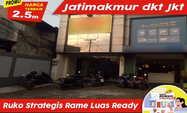 TURUN 500jt Ruko Strategis Rame Hook parkir luas Jatimakmur Bekasi