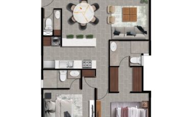 Departamento en preventa al norte de Mérida, en Temozón