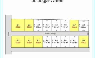 Tanah Murah Dekat Pasar Sentolo Baru, Jogja Barat