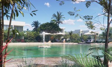 Lote de 970 m2, en residencial, con cenote, en venta Selvamar,  Playa del Carmen
