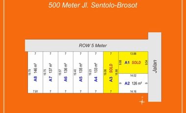 90 Jt-an: Tanah Murah Luas 136 m2