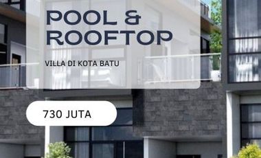 Villa 3 Lantai lengkap dengan rooftop dan kolam renang cicilan harga cash flat