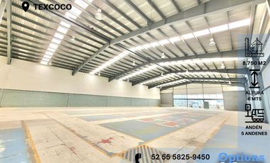 Availability of industrial warehouse for rent in Texcoco