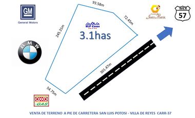 Bmw Terreno a Pie de Carretera San Luis Potosí - Villa de Reyes