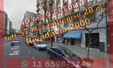 Departamento en Venta en Balvanera loft 57 m2 + entrepiso 28 m2 - Rivadavia 2000