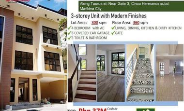 House and Lot For Sale in Marikina City Cinco Hermanos