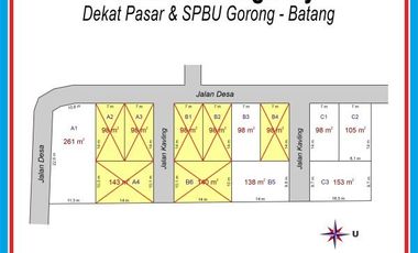 Kavling Perumahan Batang: Dekat Pasar Gorong, 100 Jt-an