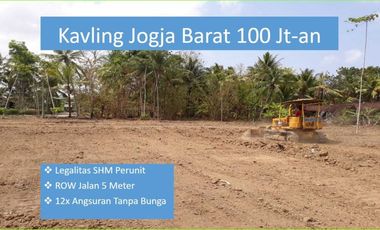 Dijual Tanah Dekat Jl. Wates-Jogja, 100 Jt-an/Unit