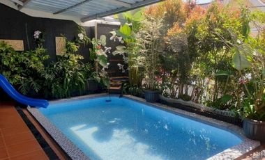 Rumah Villa Asri dan Kolam Renang di Cibodas Cipanas Puncak SHM+IMB