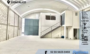 Alquiler de espacio industrial ubicado en Coacalco