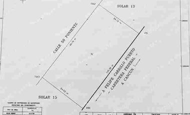 TERRENO COMERCIAL EN VENTA EN PLAYA DEL CARMEN, SOBRE CARRETERA FEDERAL
