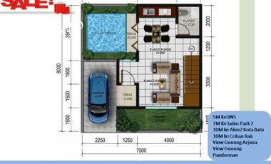 Rumah Villa Dijual Di Batu Malang Tipe 67 Udara Sejuk & Dingin