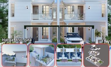 RUMAH 2 LANTAI DI JUAL +ROFTOP HARGA PROMO 5 UNITPERTAMA LOKASI DI JL SIMPANG TIGA