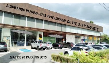 Se Alquilan 3 Exelentes Locales desde 175,215,260 Mts $2.625.oo+Itbms