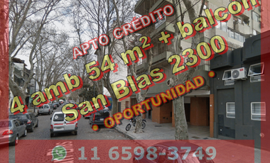OPORTUNIDAD, NUEVO PRECIO - Departamento en Venta en Villa Gral Mitre 4 ambientes 54 m2 + balcón al contrafrente - San Blas 2300