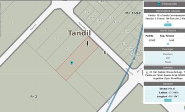 Terreno en venta de 1491m2 ubicado en Tandil (zona dique)