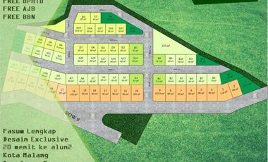 Rumah Dijual di Malang Tipe 45/77 Free Semua Biaya2