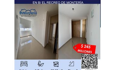 VENTA DE APARTAMENTO EN BARRIO EL RECREO DE MONTERA