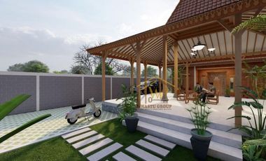 JOGLO KLASIK FULL FURNISHED DENGAN KOLAM PRIBADI DEKAT JALAN MAGELANG