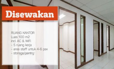 Sewa kantor siap pakai full AC dan akses mudah