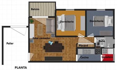 VENTA Departamento 3 amb. en PB Barrio Municipal - Longchamps