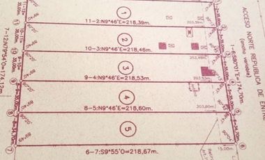 Acceso Norte  Lote de 7500 MTS .Ideal inversion.