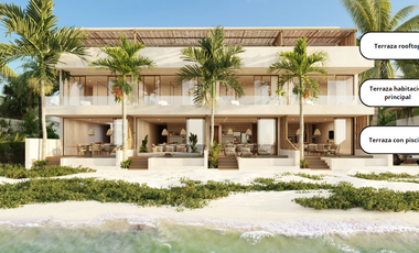 Venta, Villa frente al mar en Telchac Puerto Yucatán 3 recámaras