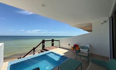 Venta, Villa frente al mar en Telchac Puerto Yucatán 3 recámaras
