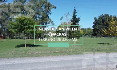 Venta Terreno Lote Chacras I- Fincas de San Vicente Corredor Canning San Vicente