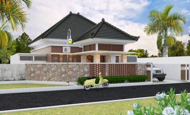 Villa Mewah Desain Klasik di Sleman Dengan Kolam Renang Pribadi