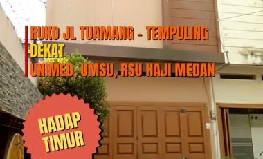 Ruko 2,5 Lantai Hadap Timur Jl Tuamang dekat Unimed Medan