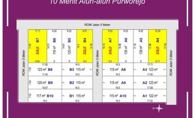 Dijual Tanah Dekat Pintu Tol Skema Bayar Mudah Selatan Kota Purworejo