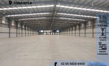 Industrial warehouse for rent in Tonanitla