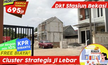 Cluster 2Lt STRATEGIS Jl Lbr FREE BIAYA2 dkt Tol Stasiun Bekasi KPR dibantu