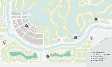 Departamento 2 Ambientes con Vista al Agua. 5° piso. Oceana, Nordelta.