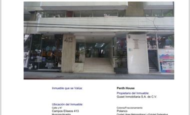 Venta PentHouse 850m2-Polanco, miguel Hidalgo-
