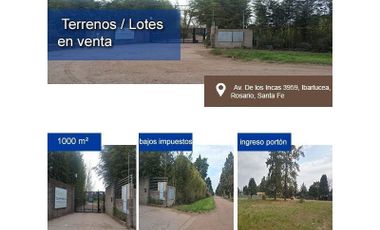 Ibarlucea: Av. De los Incas 3959 Barrio Cerrado Campos de Ibarlucea, terrenos de 1000 m2, Santa Fe, Argentina