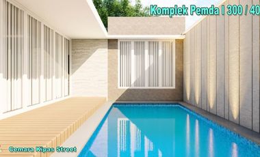 SEGERA MILIKI RUMAH FULL INTERIOR DAN KOLAM RENANG JALAN CEMARA KIPAS
