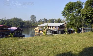 GREAT RIVERSIDE LOCATION WITH 60 METERS OF RIVERFRONT JUST 10 KM FROM DOWNTOWN KANCHANABURI!!!