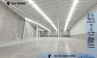 Immediate availability of industrial warehouse rental in Tultepec
