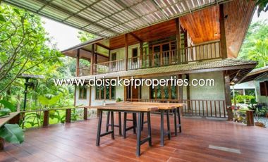 (HS195-02) Cool Design House and Coffee Shop on Nearly 4 Rai of Land for Sale in Doi Saket