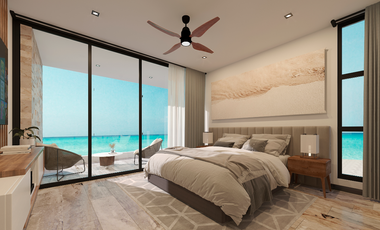 Departamento de 4 habitaciones en venta frente al mar en Chelem Yucatán
