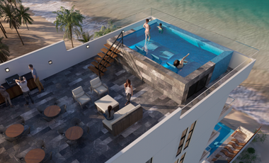 Departamento de 4 habitaciones en venta frente al mar en Chelem Yucatán